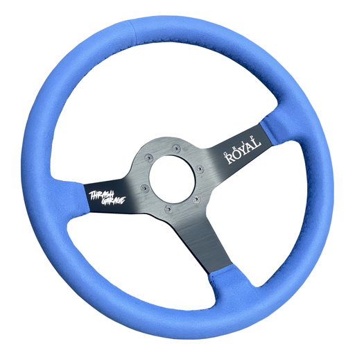 Blue Suede Steering Wheel 350mm | Grip Royal