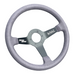 Grey Suede Steering Wheel 350mm | Grip Royal