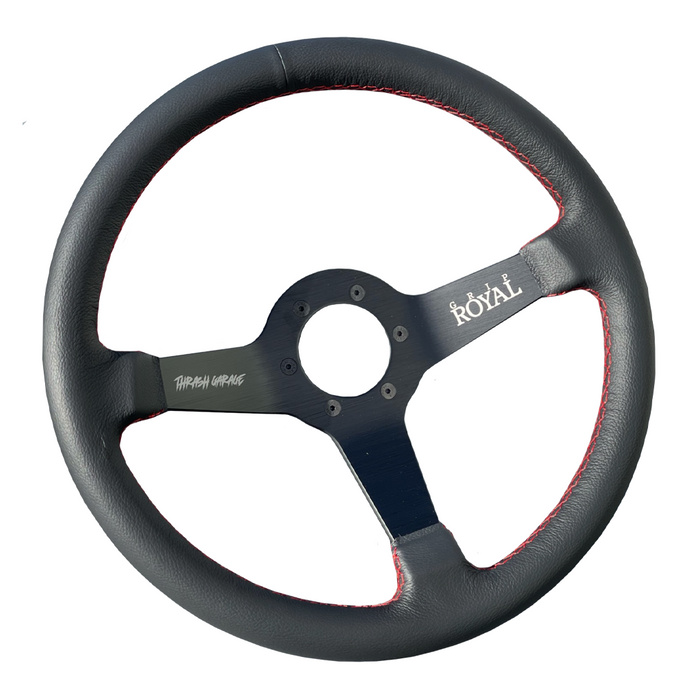 Grip Royal Leather w/ Red Steering Wheel