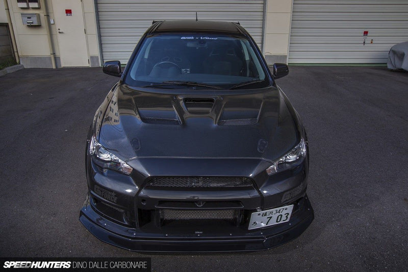 Varis V1 Style Carbon Bonnet For Mitsubishi EVO X