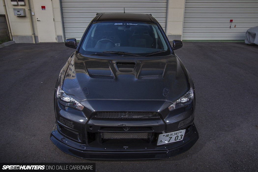 Varis V1 Style Carbon Bonnet For Mitsubishi EVO X