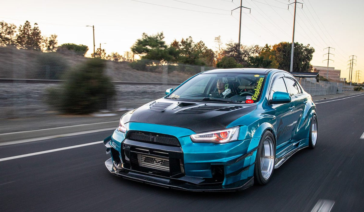 Varis Ver3 Style Carbon Bonnet For Mitsubishi EVO X