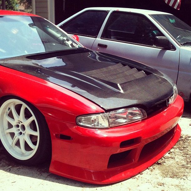 Dmax Style Carbon Bonnet for Nissan Silvia S14 Pre Facelift (Zenki)