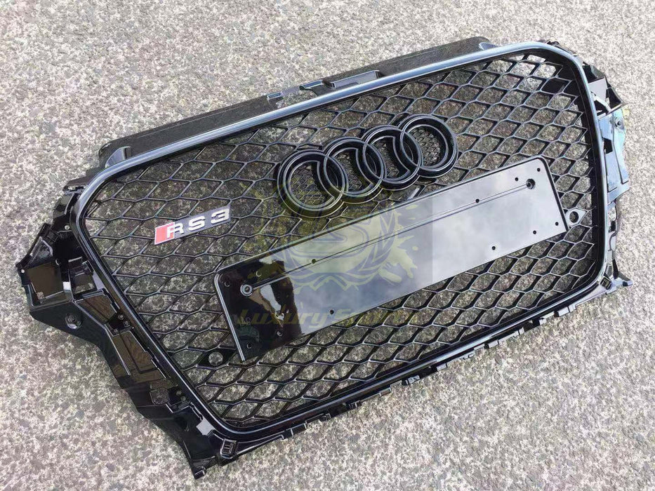 Luxury Sports RS3 Honeycomb Style Front Grill For Audi A3/S3 8V 13-16