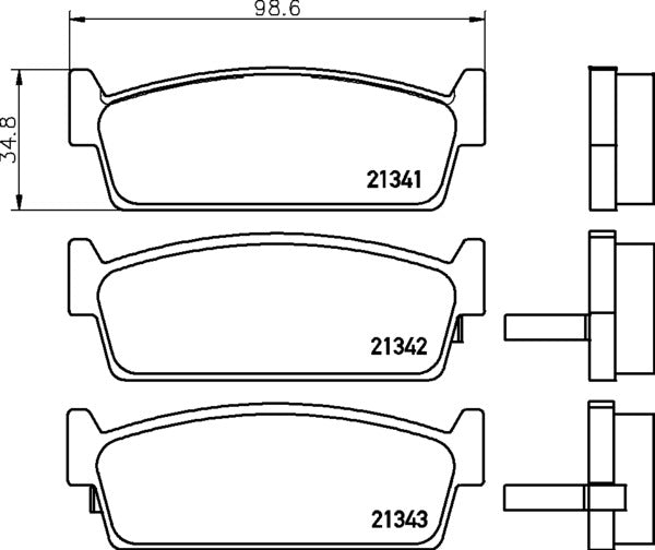 Nissan Skyline Rear Brake Pads (Non Turbo) DB1144 - Remsa UC