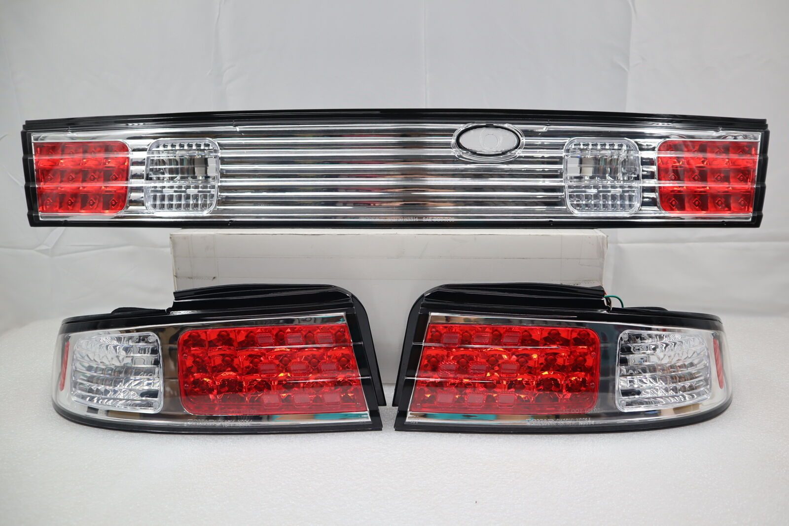 Dmax Clear / Red LED Tail Lights - Nissan Silvia S14 — Thrash