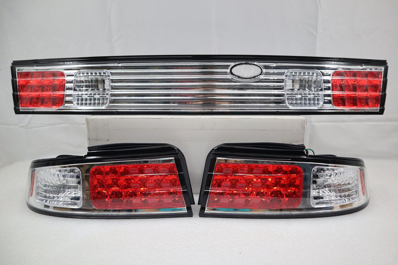 Dmax Clear / Red LED Tail Lights - Nissan Silvia S14