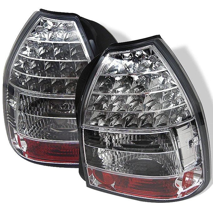 Clear & Red LED Tail Lights - Honda Civic EK
