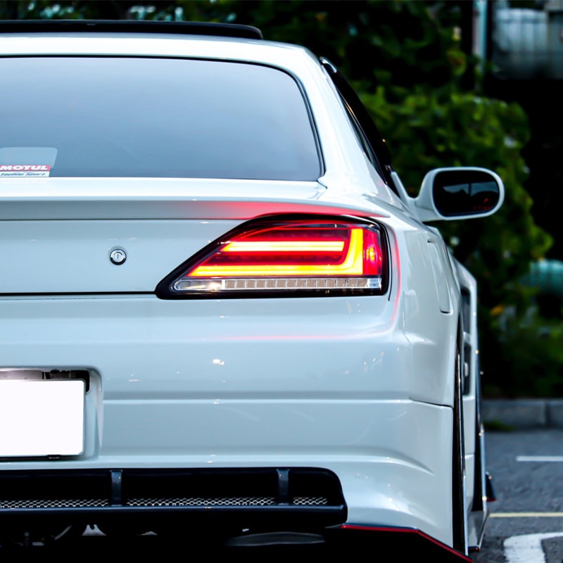 78 Works Fiber LED Tail Lights - Nissan Silvia S15