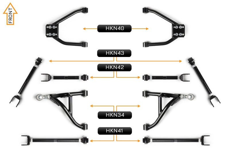 V2 PRO Arm Kit - Nissan 350Z (Front & Rear)