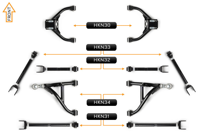 V2 PRO Arm Kit - Nissan 370Z (Front & Rear)