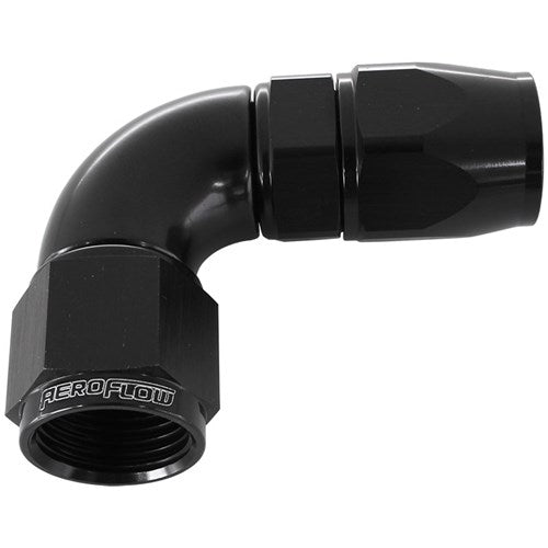Aerflow 150 Series Taper One-Piece Full Flow Swivel 90° Hose End -12AN - AF153