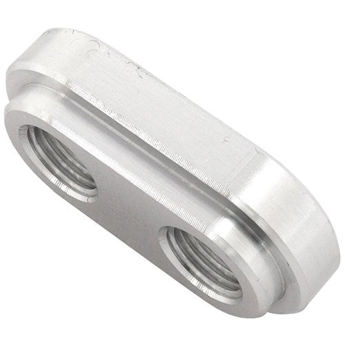 Aeroflow Weld On Alloy Plate 2x 1/8 NPT Female Ports - AF986-02-02