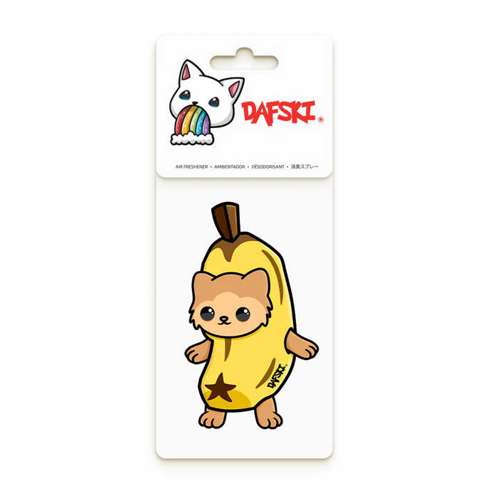 Dafski Car Air Freshener with Kawaii Banana Shaped Cat