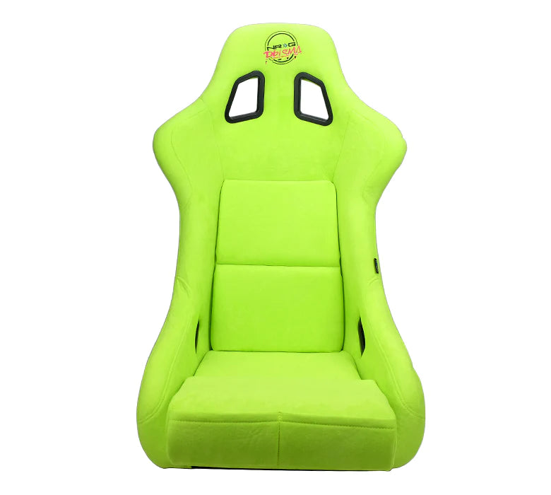 NRG x Prisma Fixed Back Bucket Seats | Neon Green (PAIR)