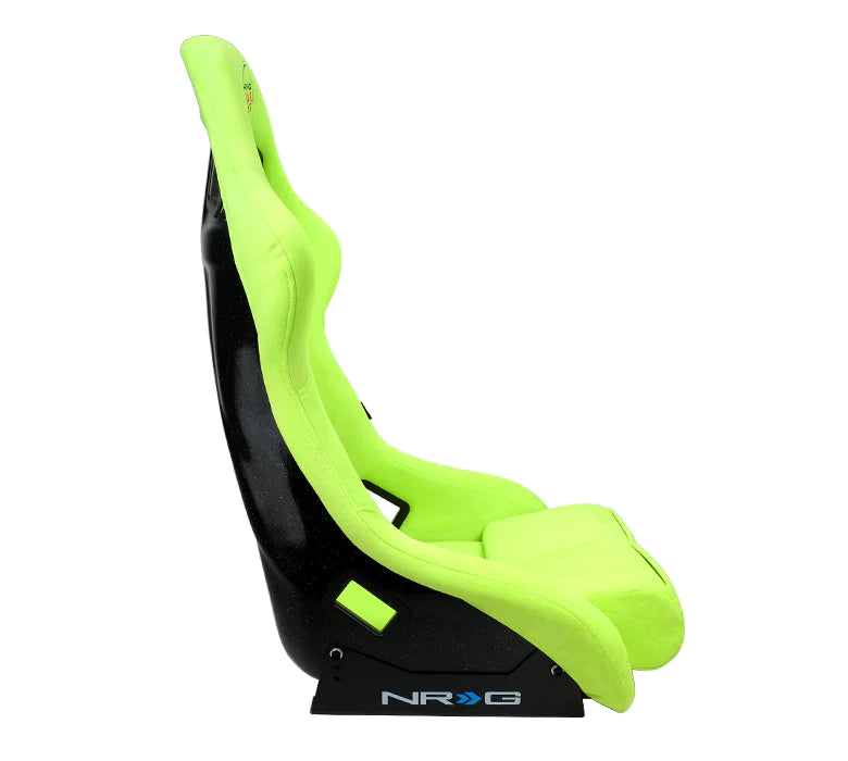 NRG x Prisma Fixed Back Bucket Seats | Neon Green (PAIR)