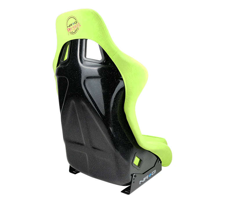 NRG x Prisma Fixed Back Bucket Seats | Neon Green (PAIR)