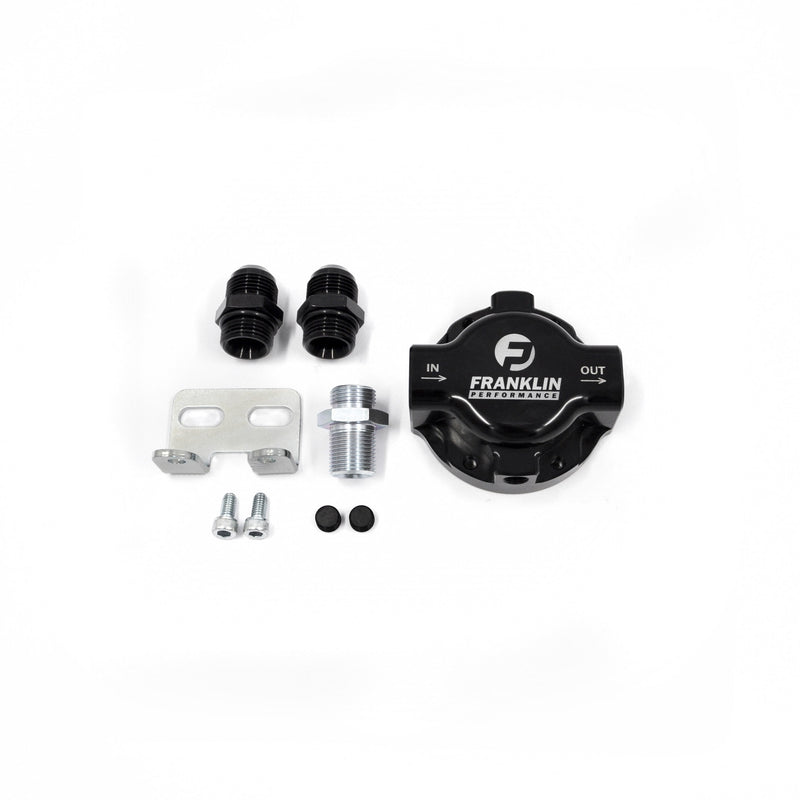 Oil Filter Relocation & Cooling Kit Low Profile Block Adaptor Version with Aeroflow Oil Cooler