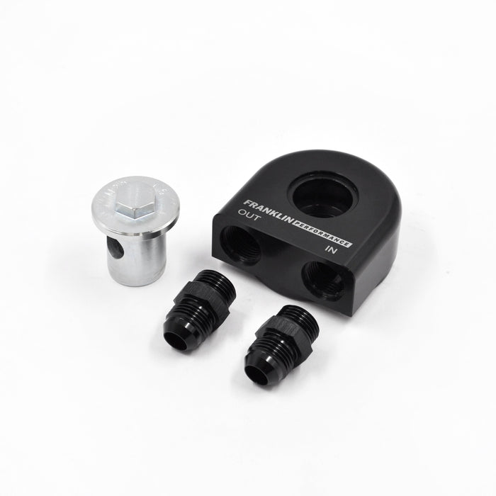 Oil Filter Relocation & Cooling Kit – Low Profile Block Adaptor Version with Aeroflow Oil Cooler