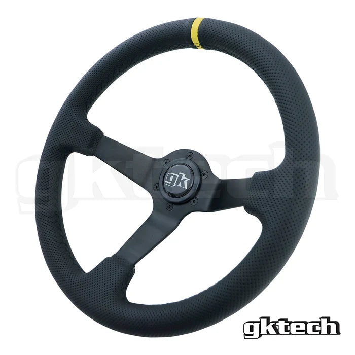 Gktech Perforated Leather Steering Wheel 350mm Deep Dish
