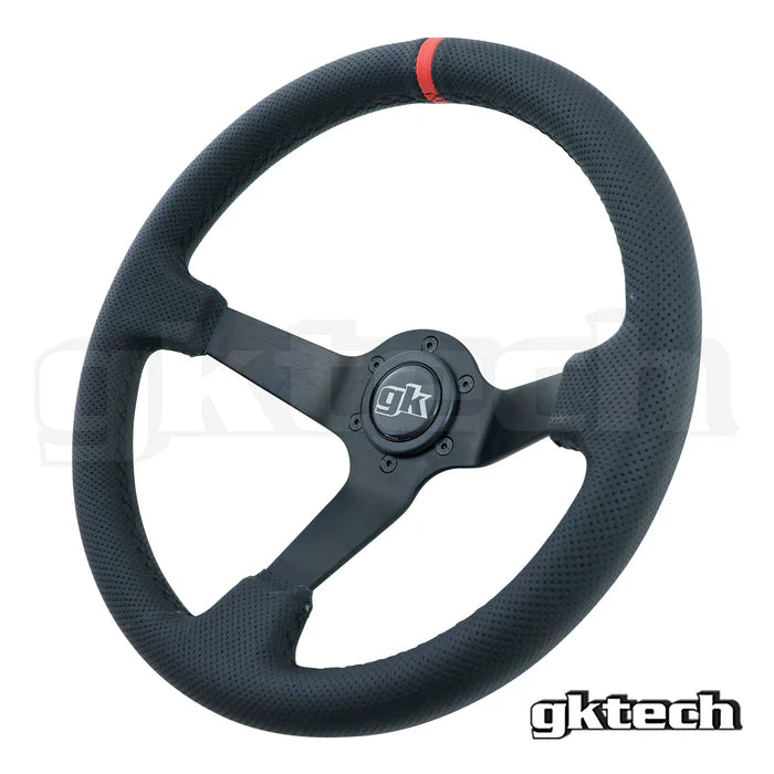 Gktech Perforated Leather Steering Wheel 350mm Deep Dish