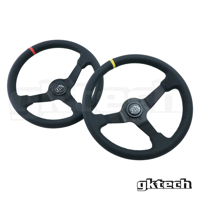 Gktech Perforated Leather Steering Wheel 350mm Deep Dish