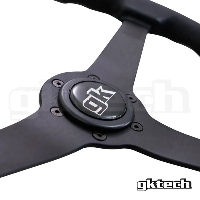Gktech Leather Steering Wheel 350mm Flat