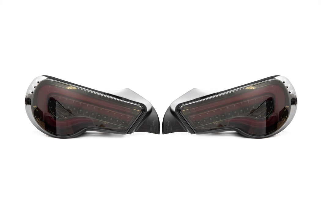 Valenti Smoked Lense Tail Lights (Red LED Bar)  - Toyota 86 & Subaru BRZ