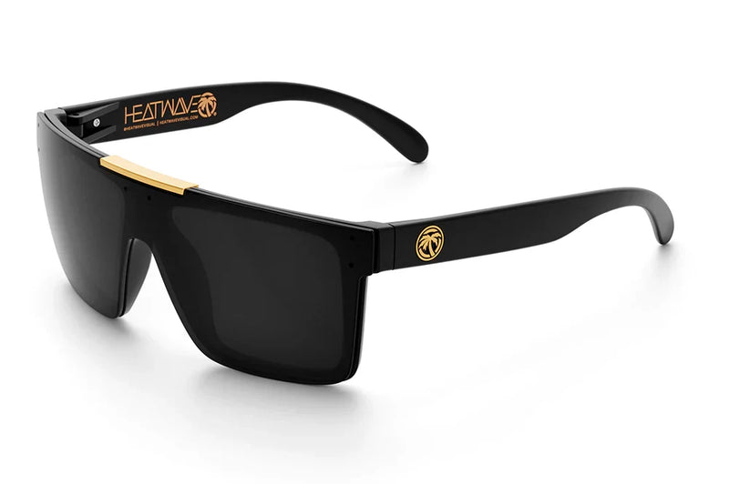 Heat Wave Quatro Sunglasses | Black x Gold