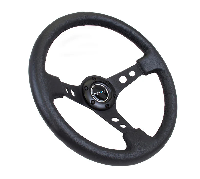 NRG 350mm Steering Wheel | Holes Spoke Leather