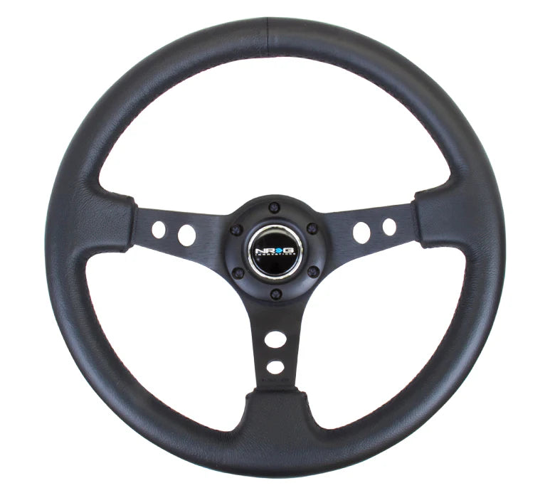 NRG 350mm Steering Wheel | Holes Spoke Leather