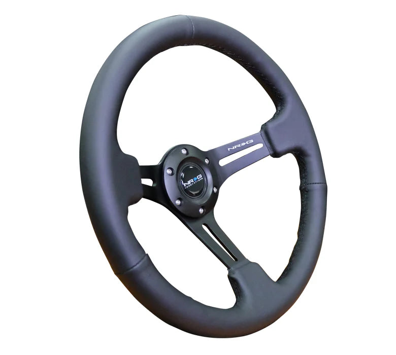 NRG 350mm Steering Wheel | Slit Spoke Leather