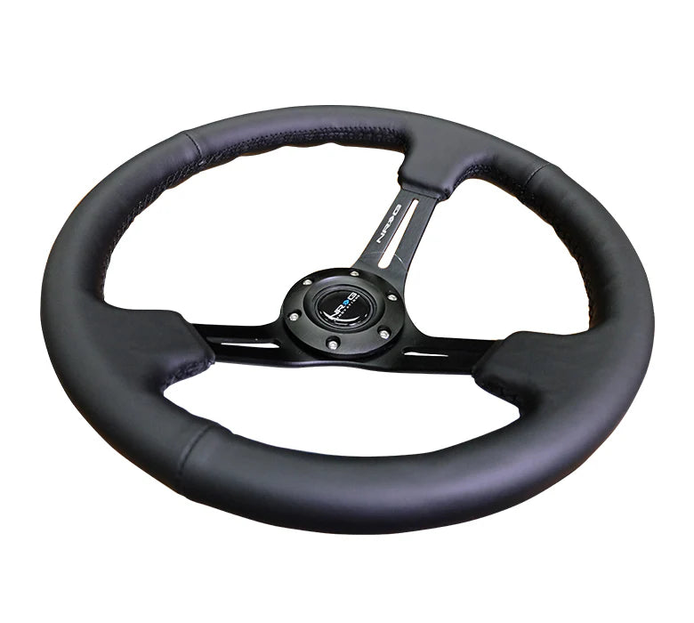 NRG 350mm Steering Wheel | Slit Spoke Leather