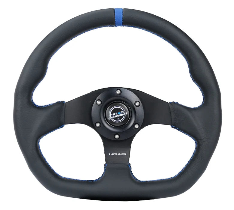 NRG Flat Bottom Steering Wheel | Leather