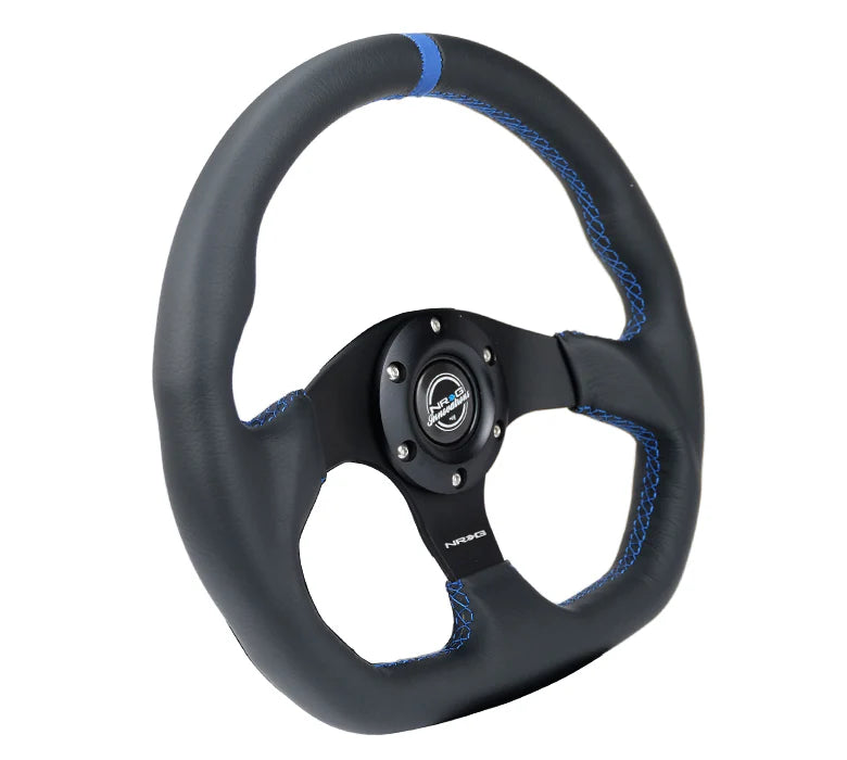 NRG Flat Bottom Steering Wheel | Leather