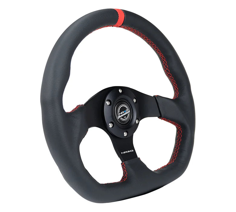 NRG Flat Bottom Steering Wheel | Leather