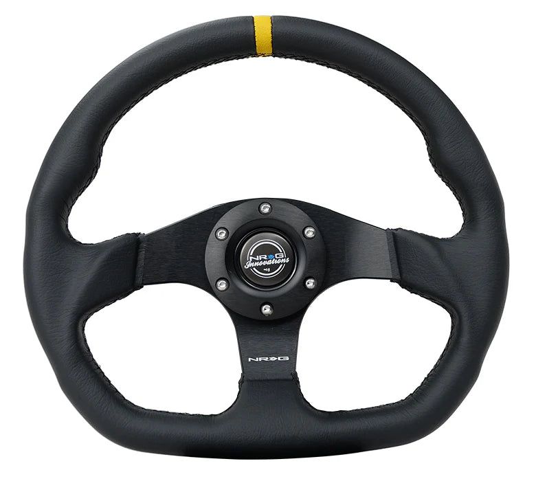 NRG Flat Bottom Steering Wheel | Leather