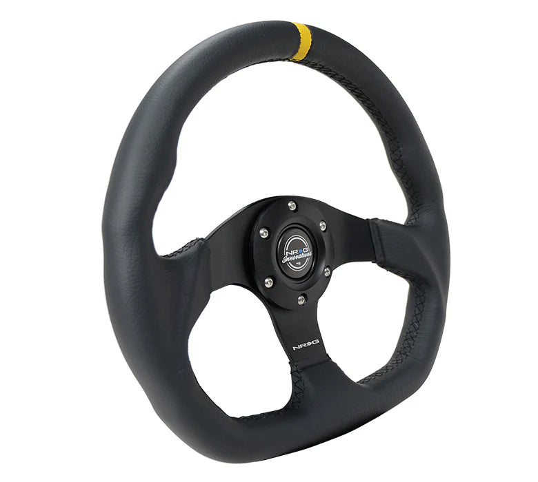NRG Flat Bottom Steering Wheel | Leather