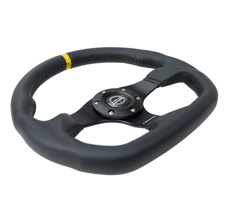 NRG Flat Bottom Steering Wheel | Leather