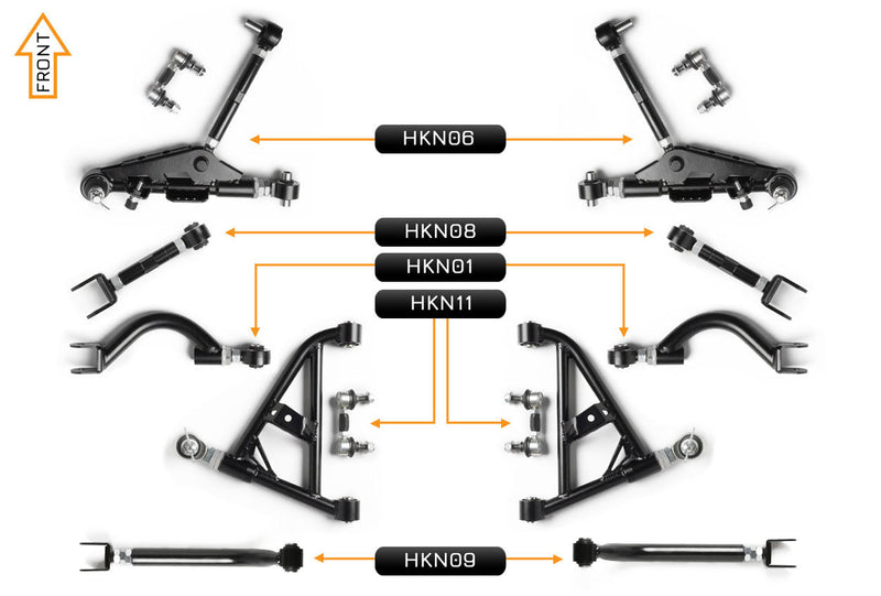 V2 PRO Arm Kit - Nissan Silvia S13 (Front & Rear)
