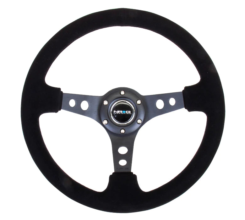 NRG 350mm Steering Wheel | Holes Spoke Suede