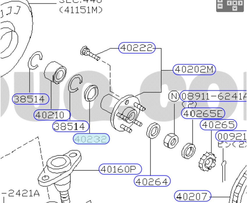 Nissan Skyline R32 GTR Front Hub Seal