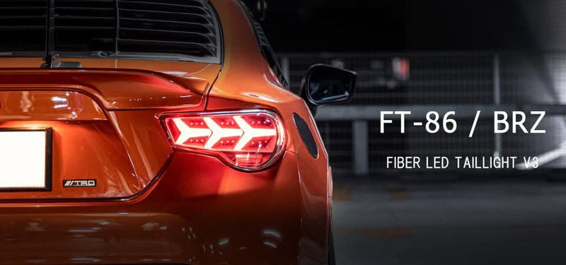 Spec D Smokey Red Edition Full LED Tail Lights - Lambo Style - Toyota 86 / Subaru BRZ