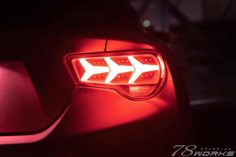 Spec D Smokey Red Edition Full LED Tail Lights - Lambo Style - Toyota 86 / Subaru BRZ