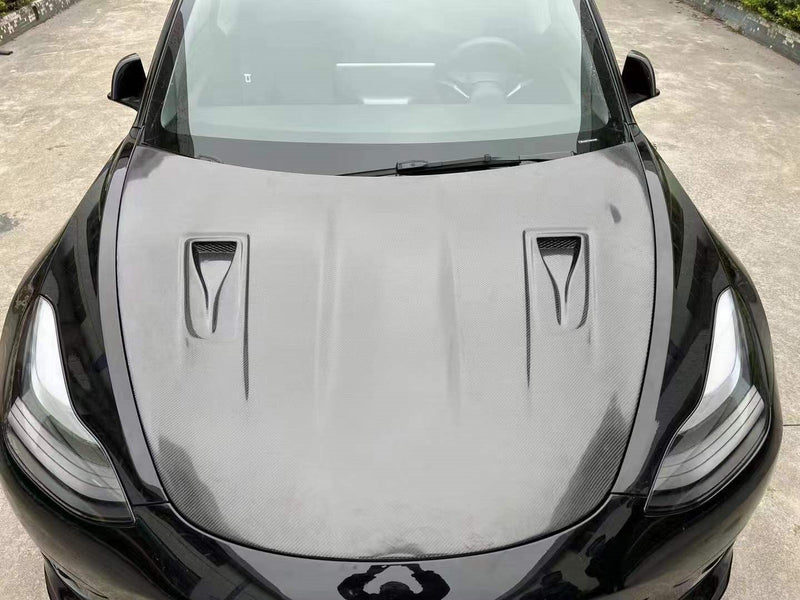 Vented Carbon Bonnet For Tesla Model 3