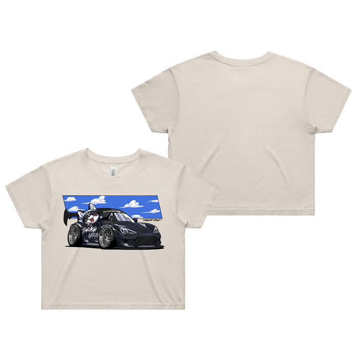 Dorifuto Buddies 86 Crop T Shirt | Bone