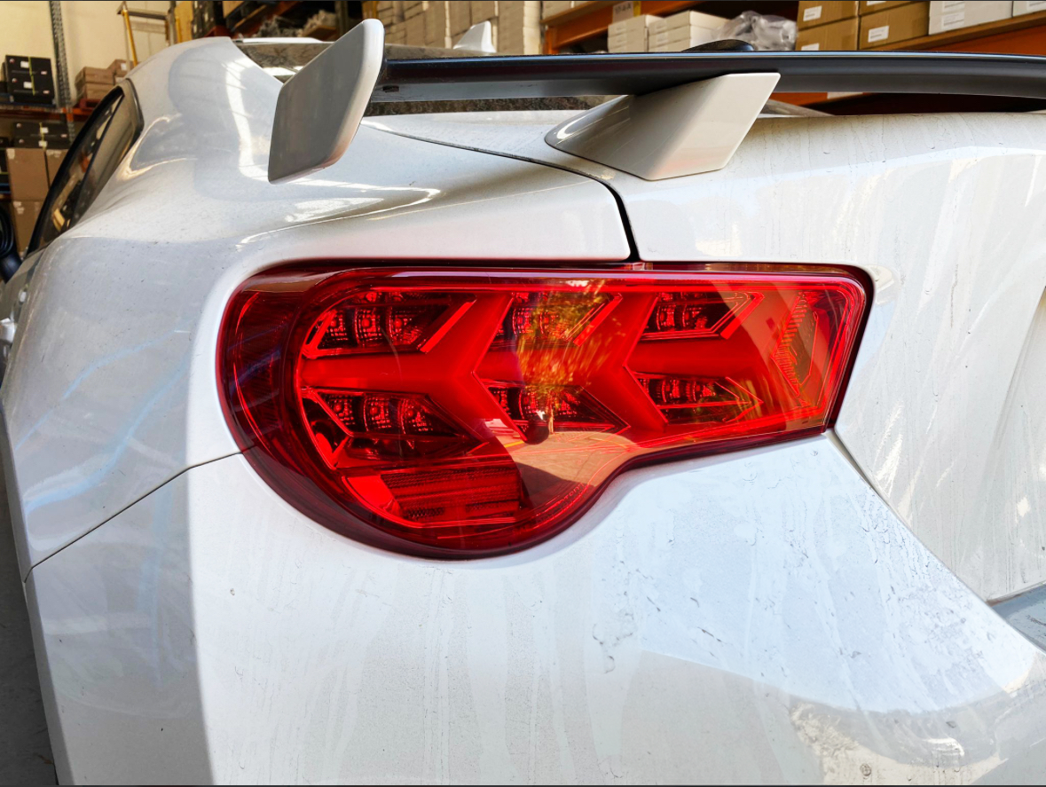 Spec D Red Edition Full LED Tail Lights - Lambo Style - Toyota 86 / Su ...