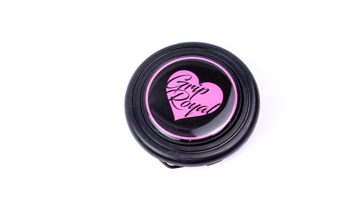 Grip Royal Pink Heart Horn Button
