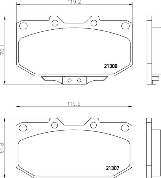 Nissan Silvia & Nissan Skyline Front Brake Pads - DBA Street Series DB1170SS