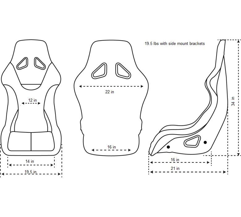 NRG x Prisma Fixed Back Bucket Seats | Ultra GIJ (PAIR)